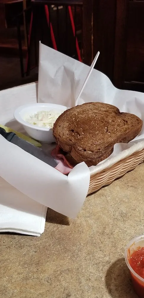 Patty Melt Burger with Cole Slaw
